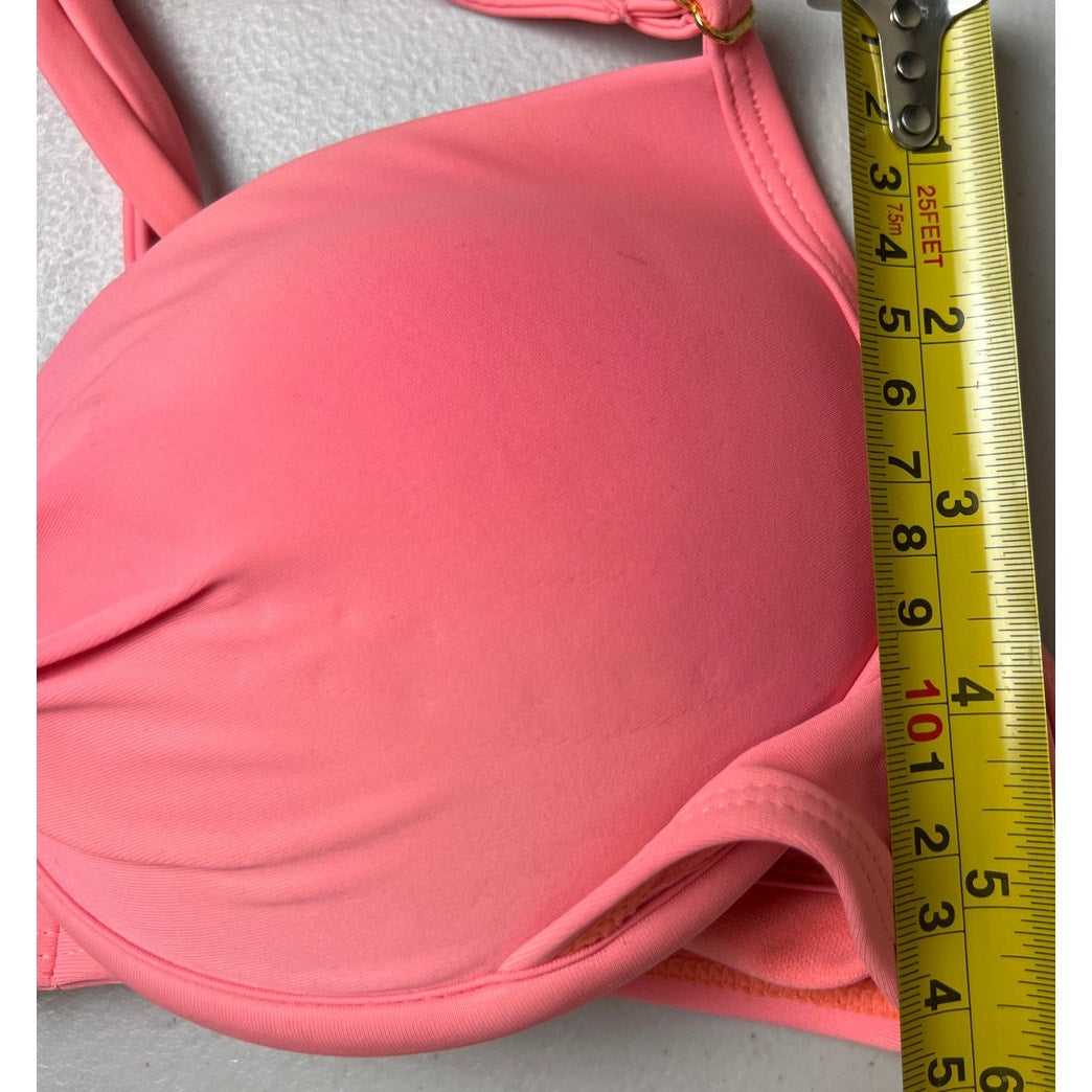 California Sunshine Pink Bikini Top Adjustable Strap Medium
