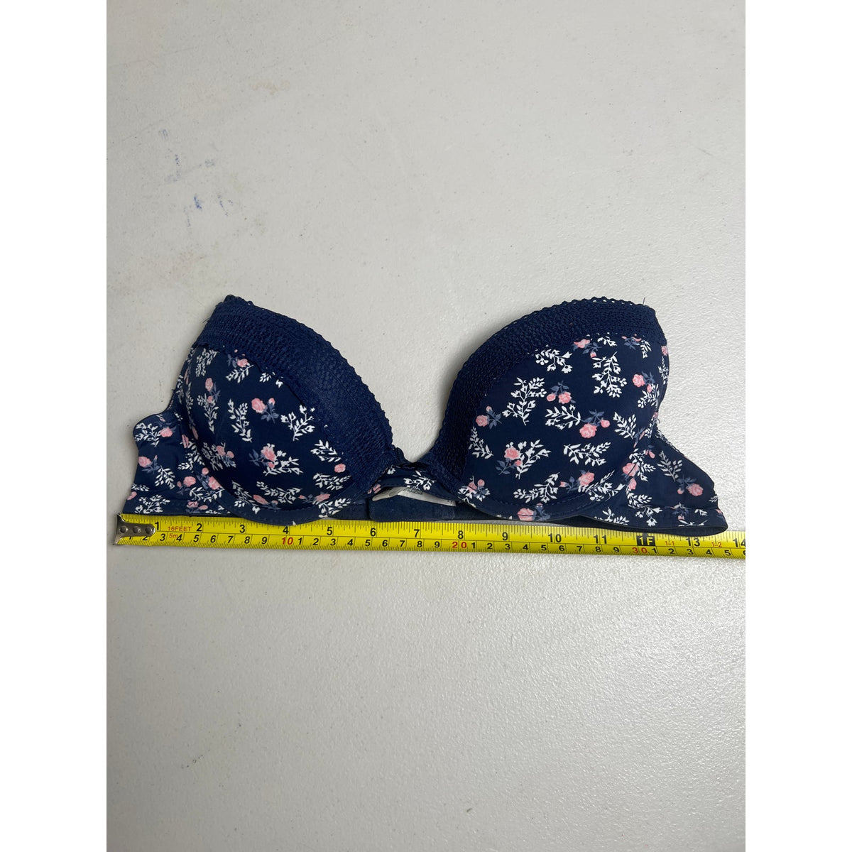 Laura Ashley Padded Blue Floral Underwire Bra 34B