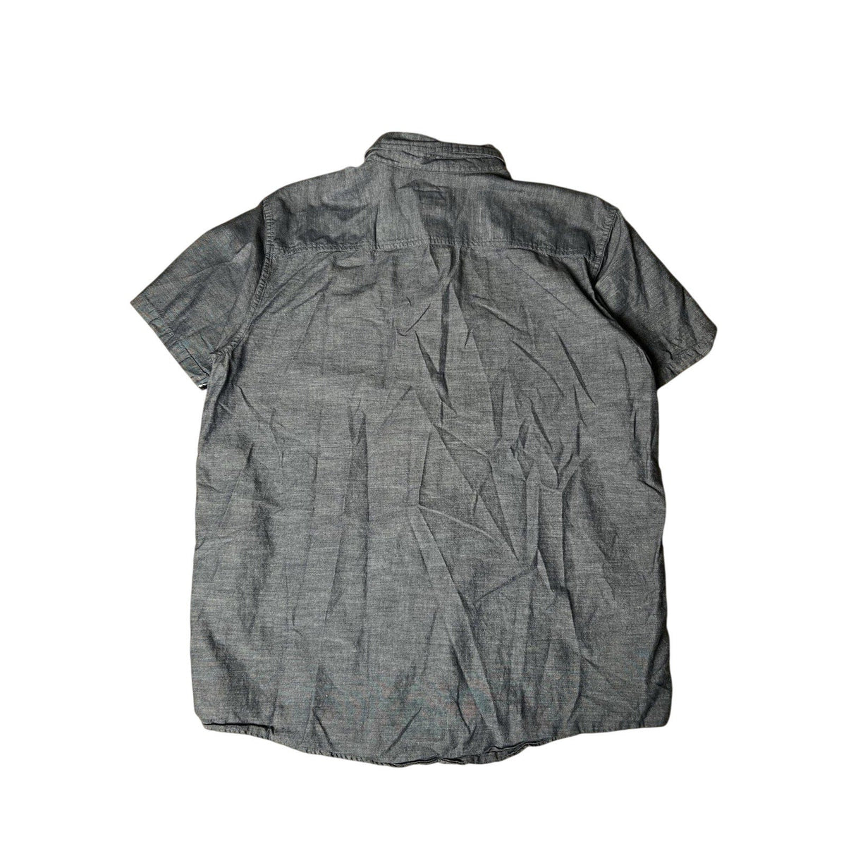 Patagonia Shirt Mens XL Gray Chambray Short Sleeve Button Up Collared Casual
