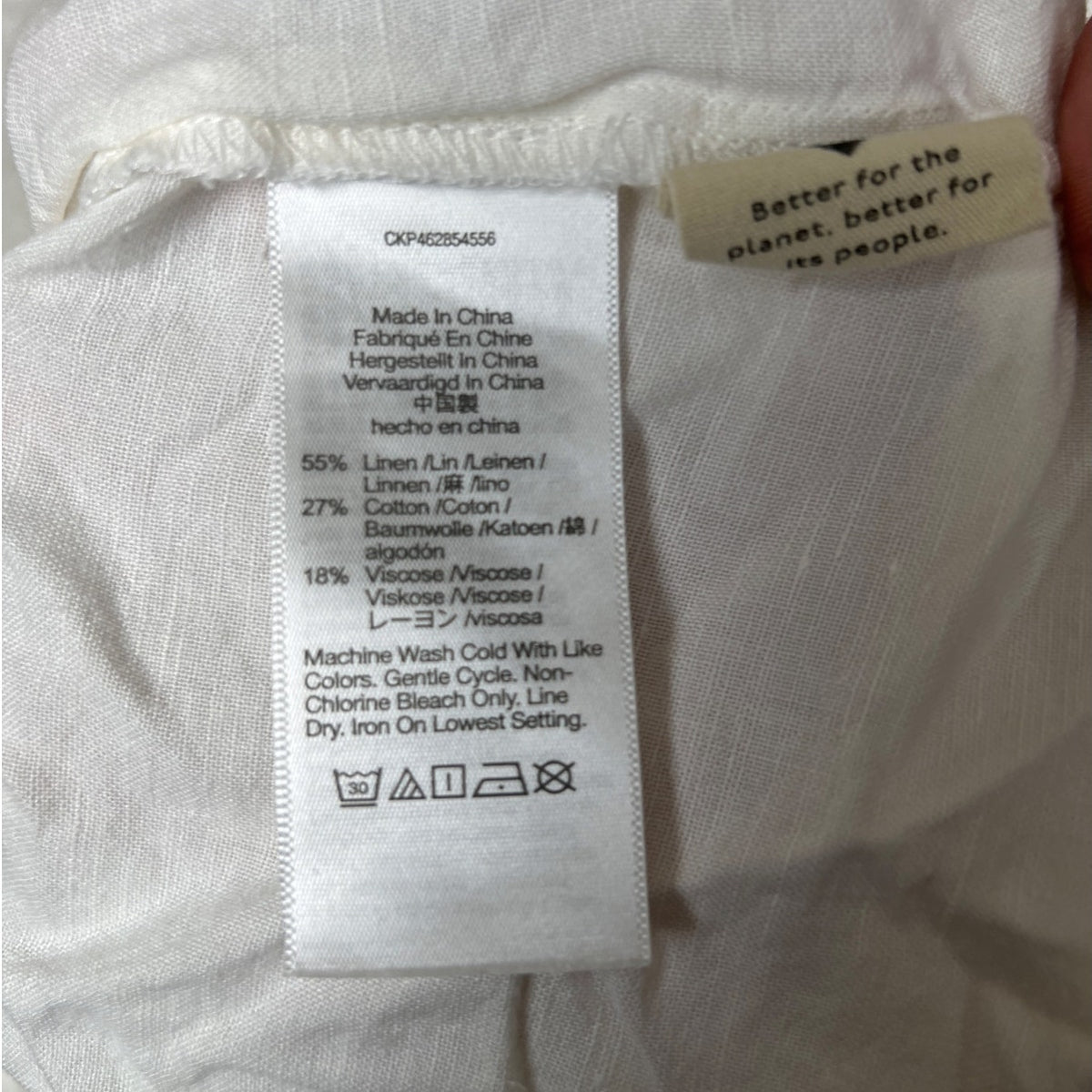 Madewell Linen White Sundress Size Small Flutter Sleeve Button Mini Dress