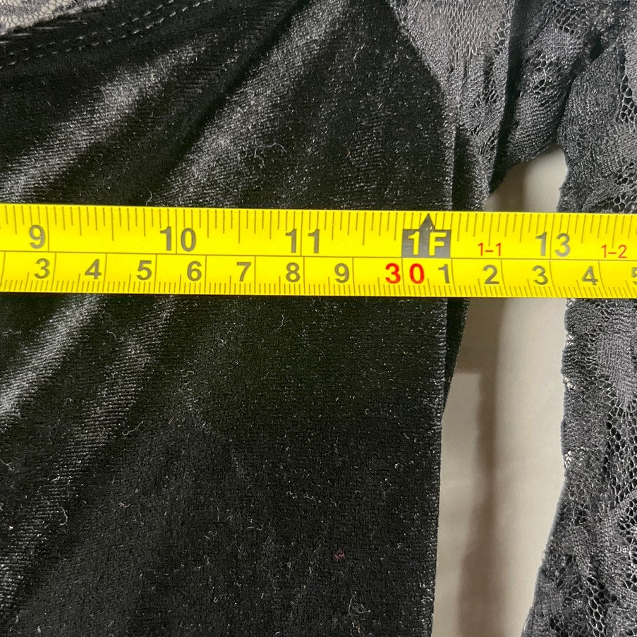 Shein Gothic Lightweight Contrast Lace Split Sleeve Cold Shoulder Mesh Dress Size S