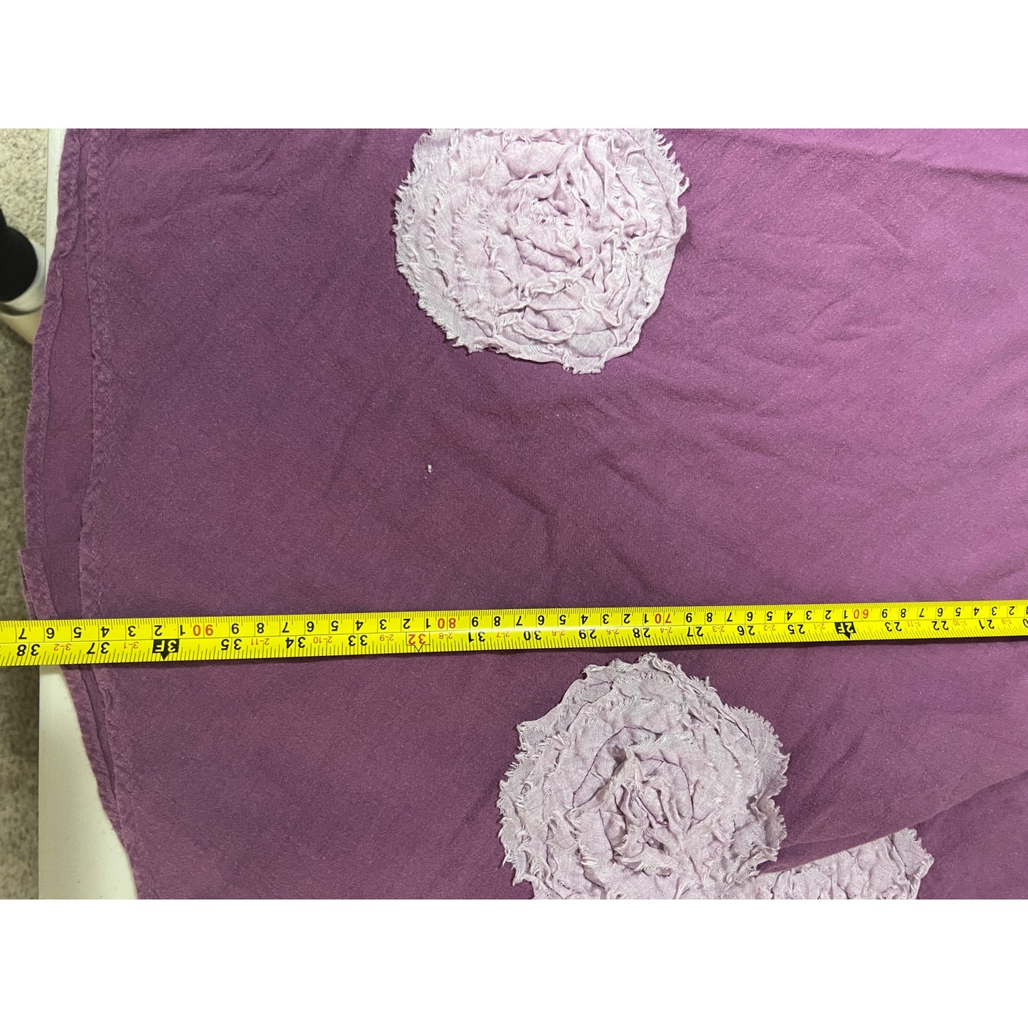 Zumi Purple Long Dress Flower Design *Dimensions In Pictures*
