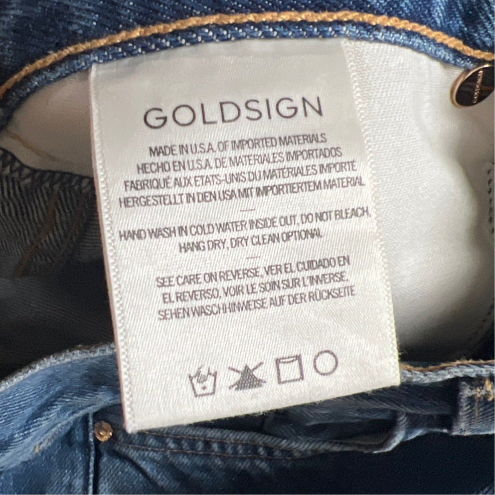 Goldsign Harper Straight Leg Ankle Cropped Jeans Women's Size 27