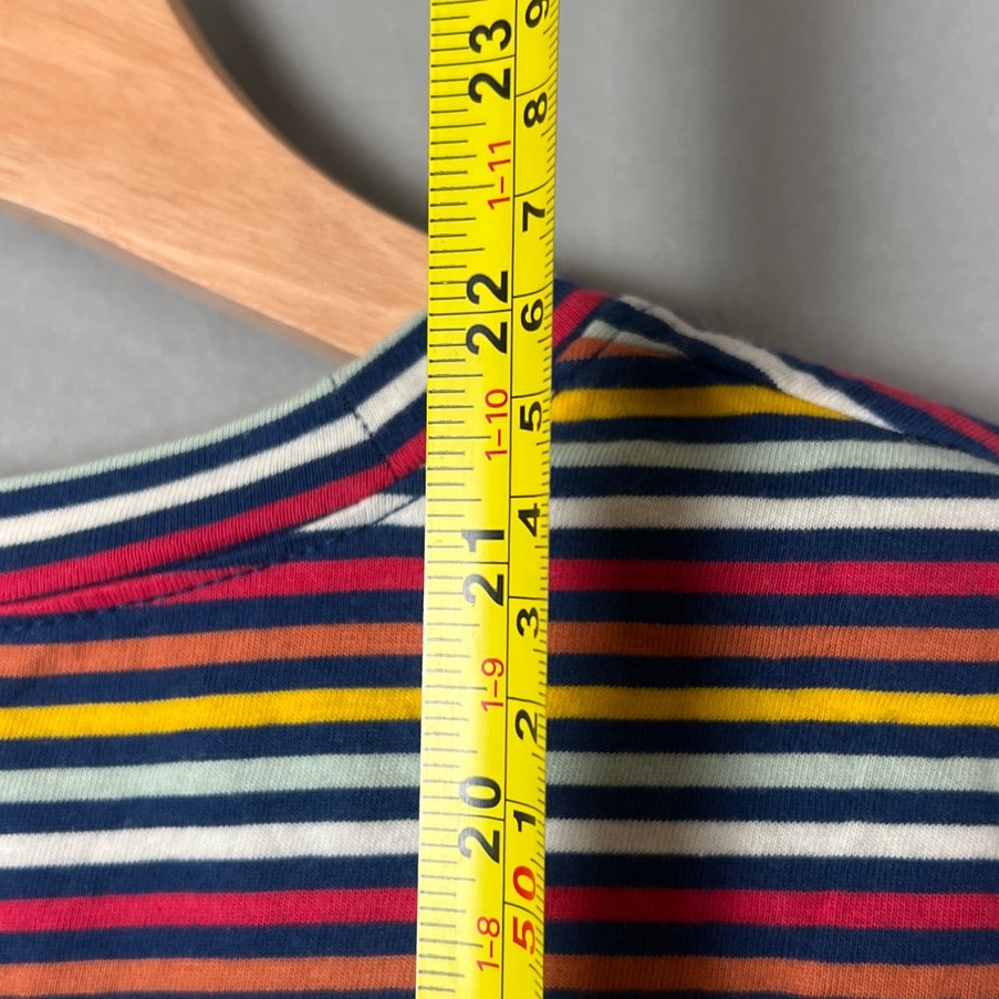 Madewell Size Small Striped Women Top 100% Cotton Knot Front