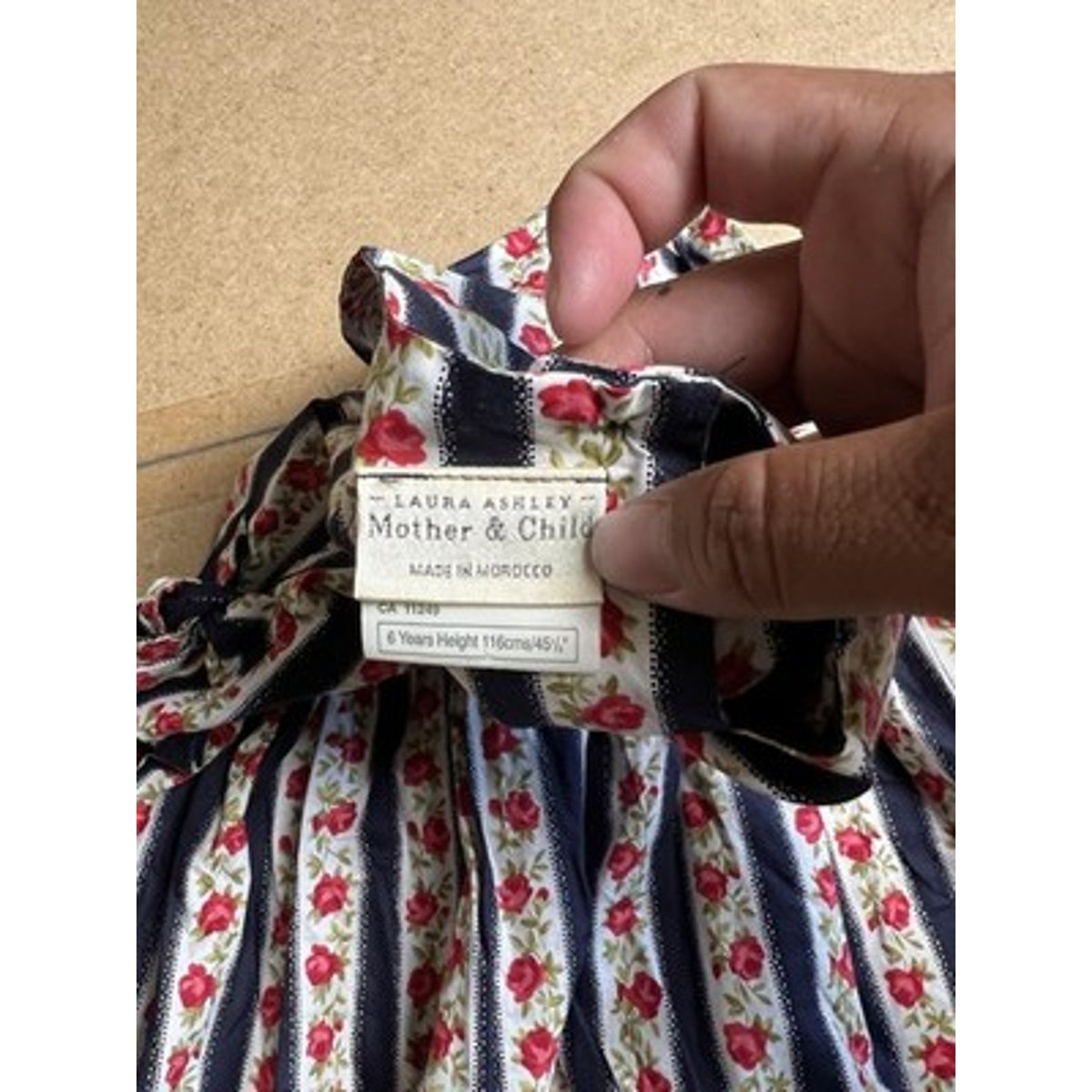 Mother & Child 6 Multicolor Striped Knee Length Sundress Sleeveless Button