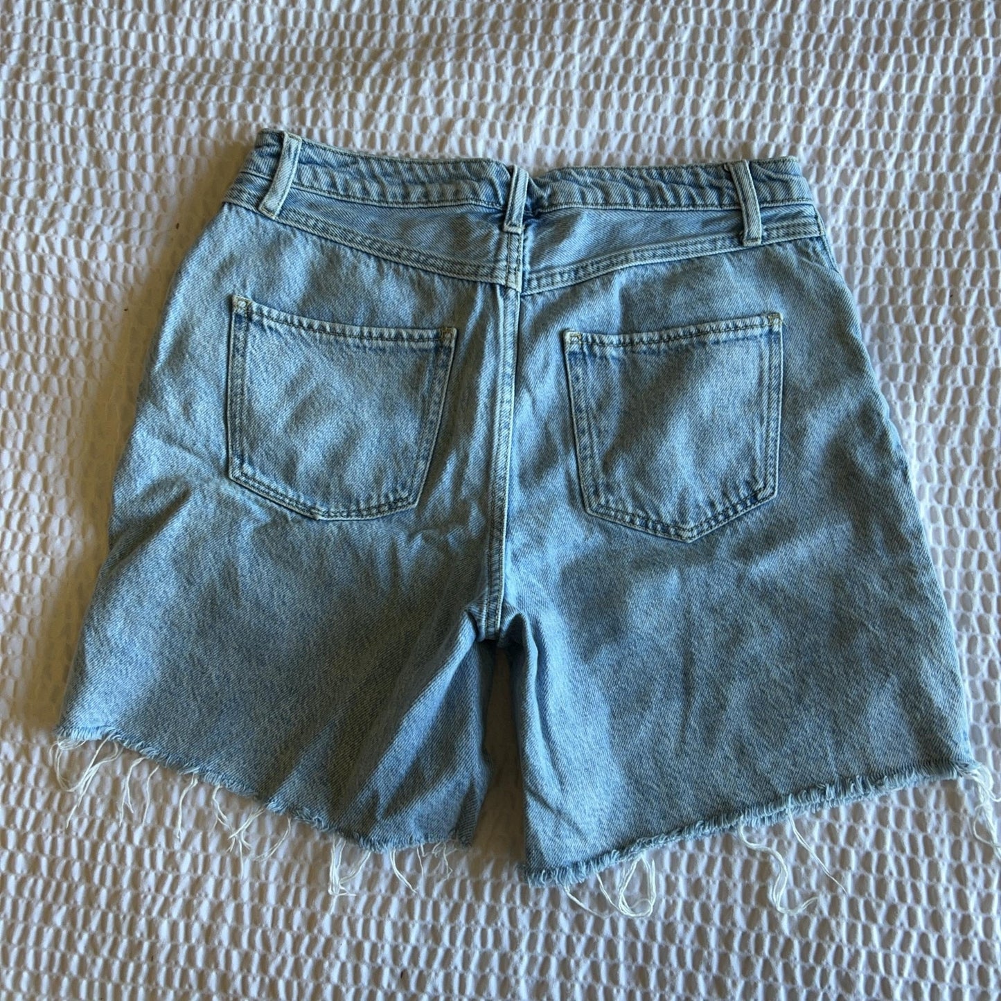 House Of Harlow 1960 Womens 27 Blue Denim Cut-Off Shorts Fringe 5-Pocket