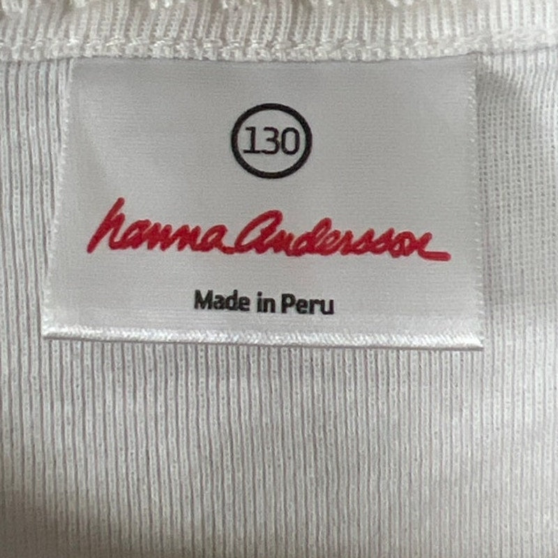 Hanna Andersson Long Sleeve Scallop Trim T-Shirt Size L