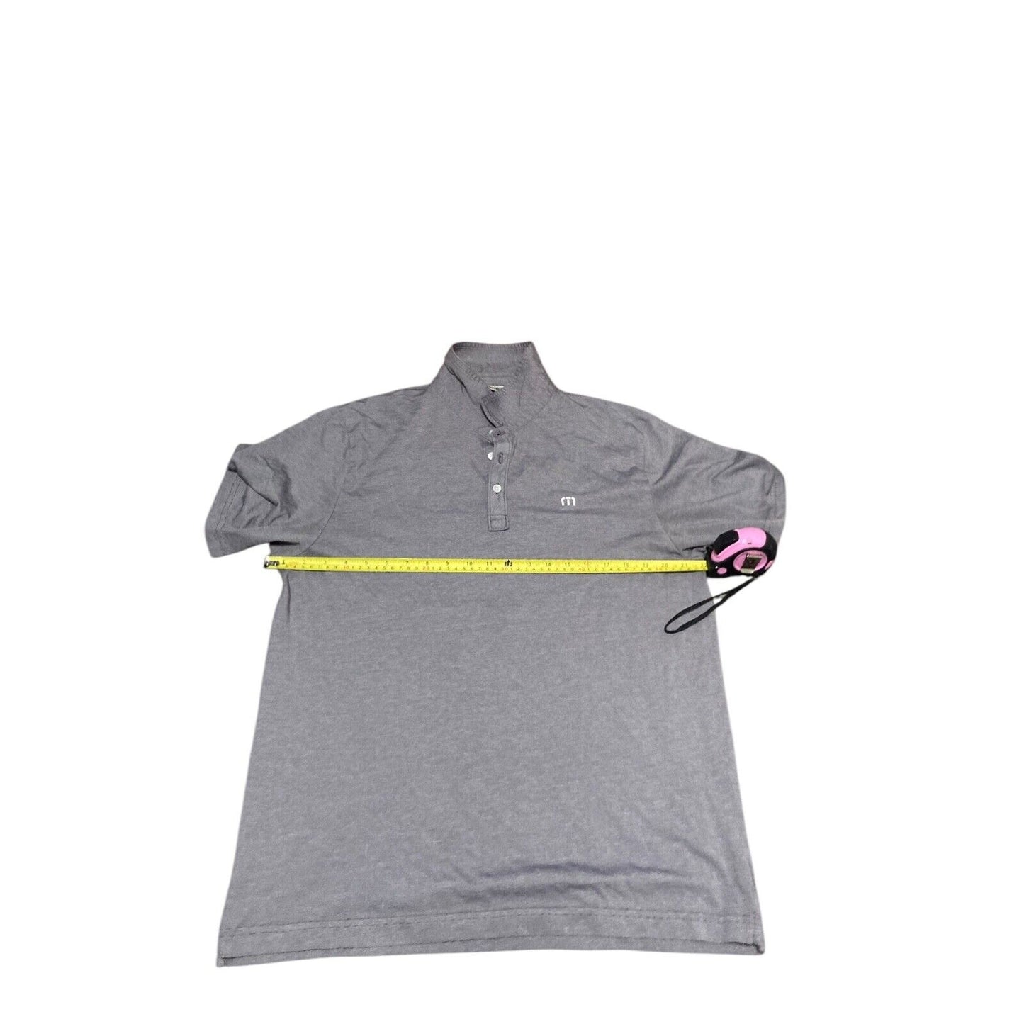 Travis Mathew Polo Shirt Men Large Gray Performance Golf Short Sleeve