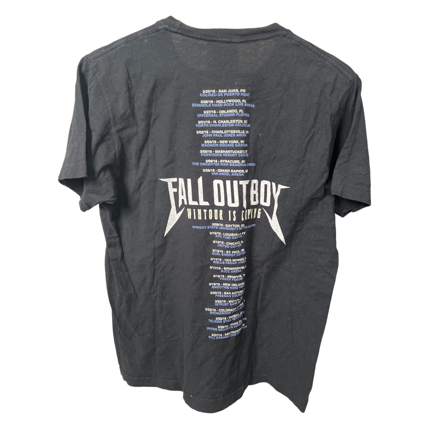 Fall Out Boys Wintour 2016 Graphic Black T-shirt 2016 *Dimensions In Pictures**