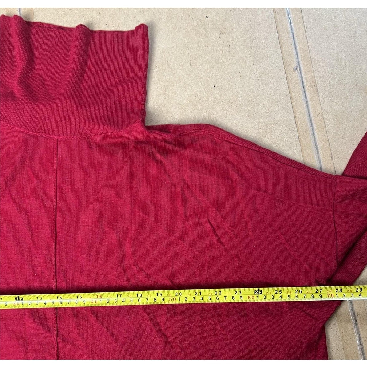 EILEEN FISHER Sweater Womens XL Red Pullover Turtleneck 100% Merino Wool