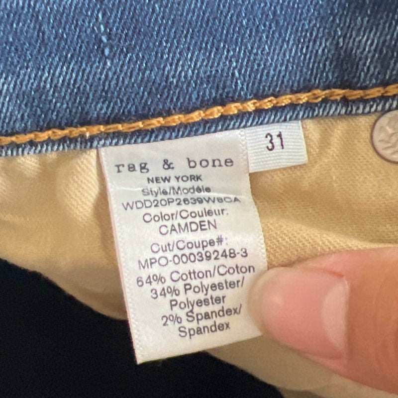 Rag & Bone New York Mens Size 31 Stretch Jean