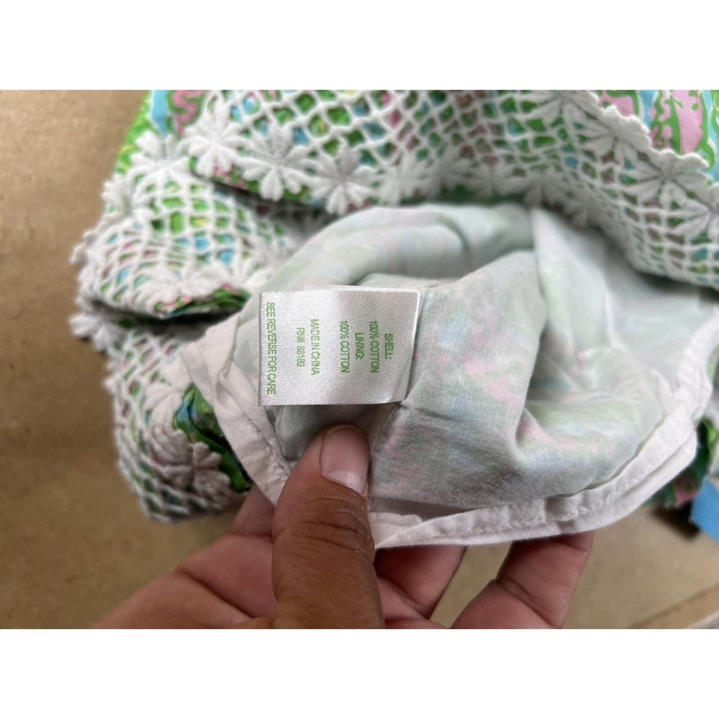 Lilly Pulitzer Skirt Womens 10 Green Paisley Mini Lace Crochet Lined Zip