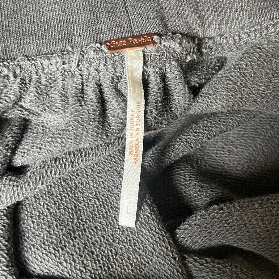 Free People Gray Mini Wide Shorts Large
