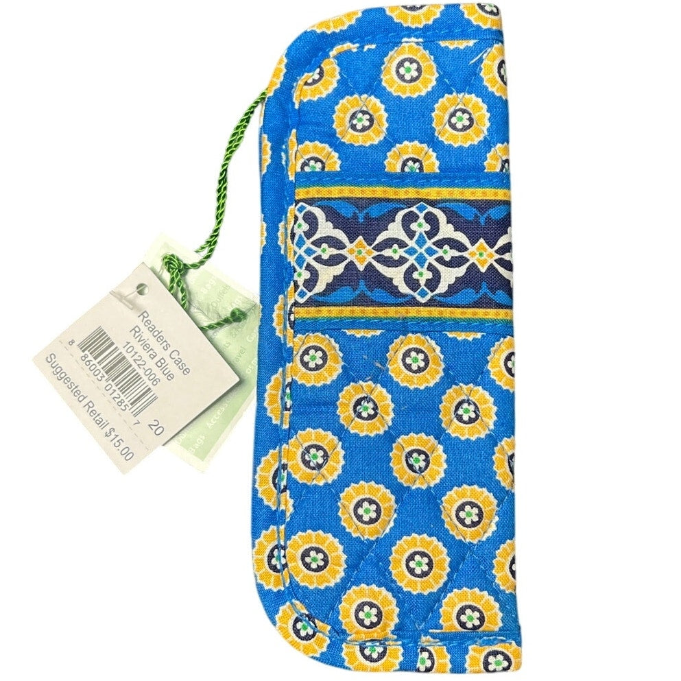 Vera Bradley NWT Reader Case Riviera Blue Floral Art