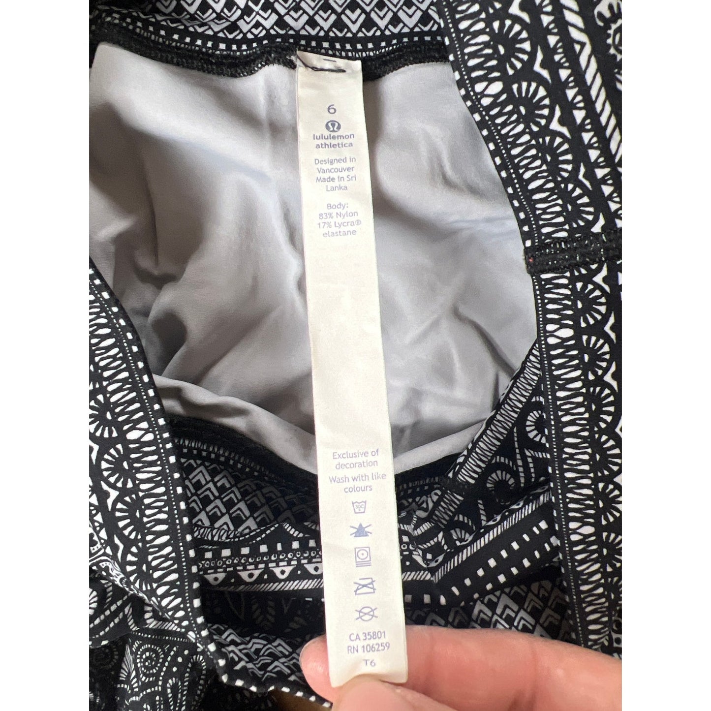 Lululemon Wunder Under High Rise Nulux Entwined Leggings Tight Size 6
