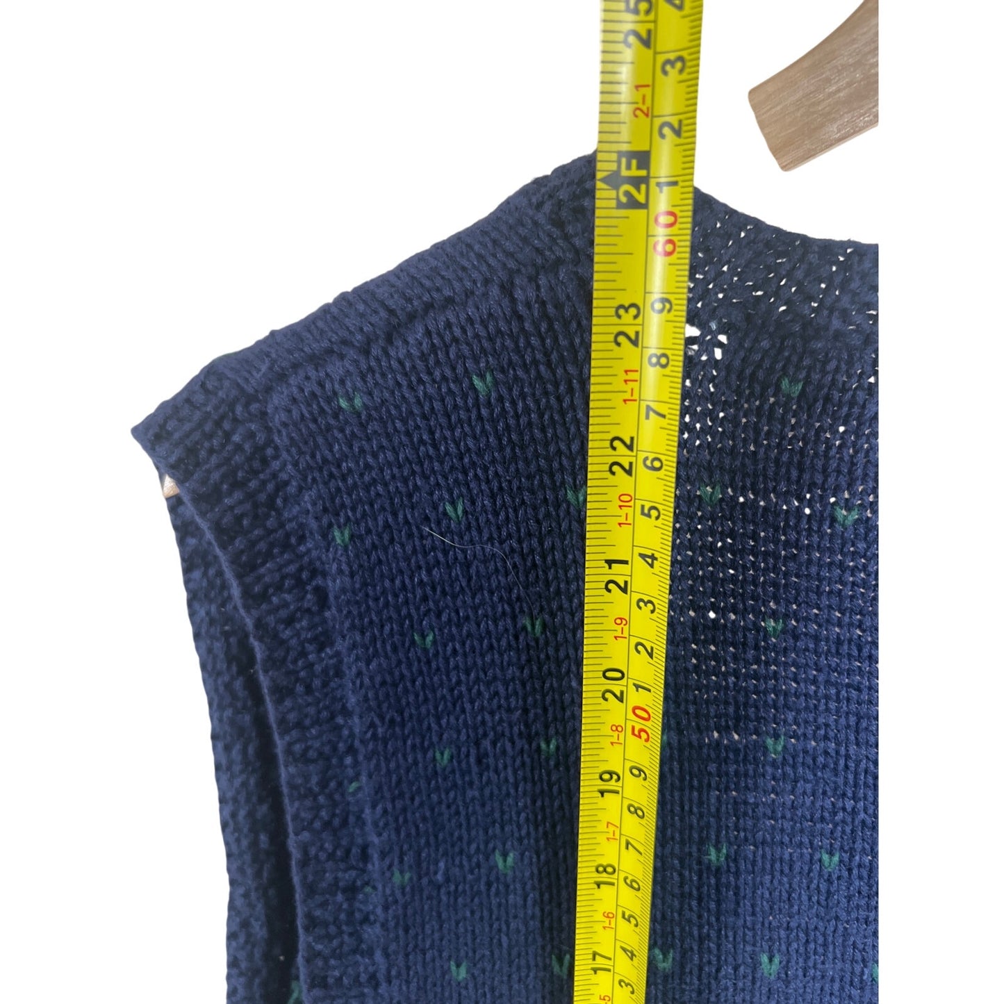 Signatures By Northern Isles Knitted By Hand Pets Size Large Vest Navy