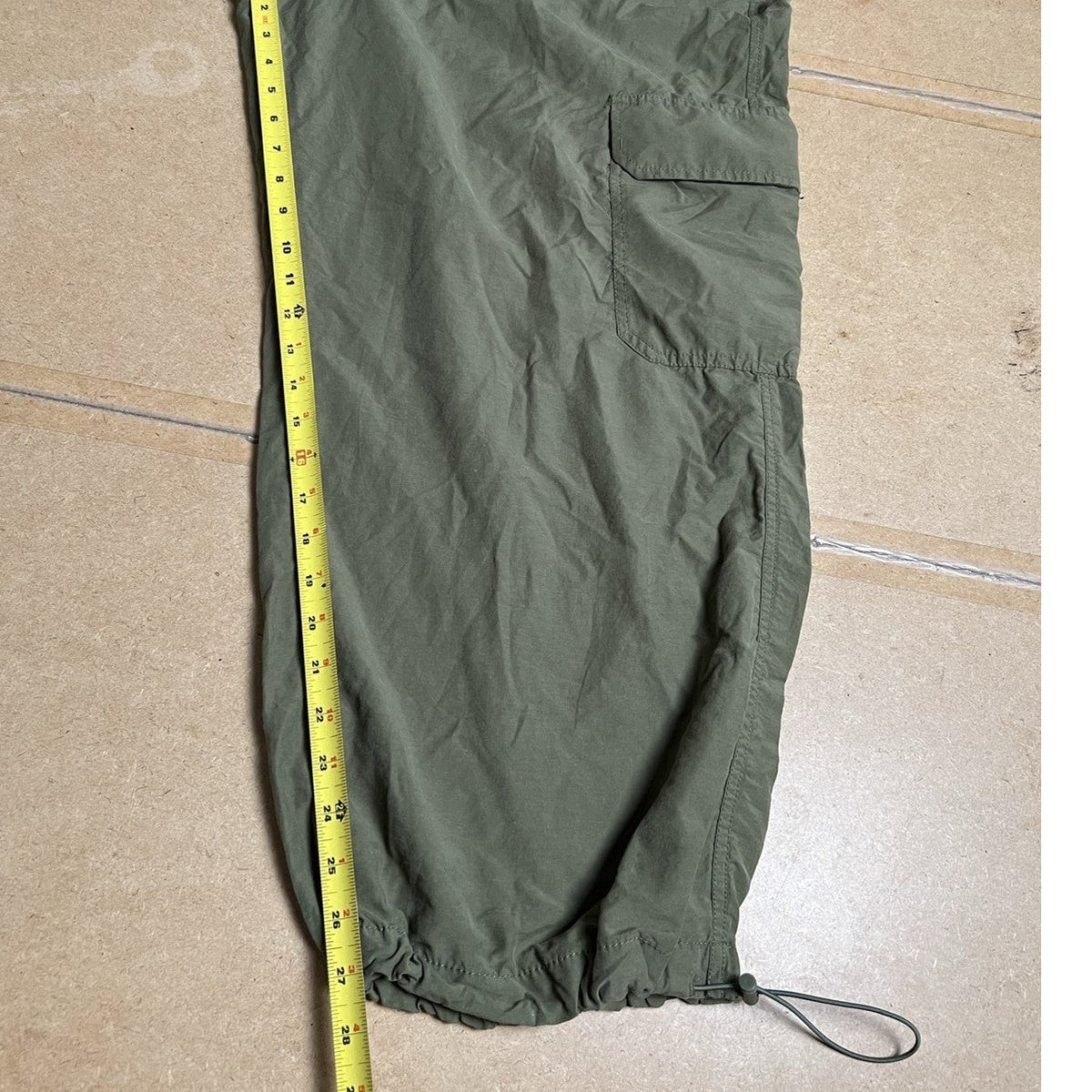 Lucky Brand Pants Unisex XL Green Jogger Twill Cargo Drawstring Ankle Relaxed