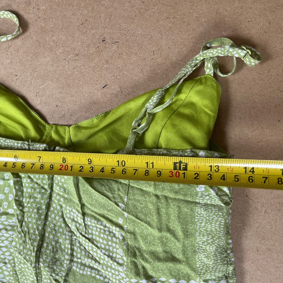 Pacsun Green Patch Dress Size S Adjustable Straps & Zipper