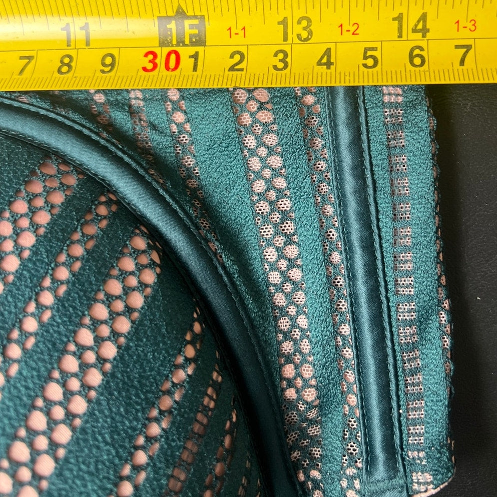 Victoria Secret 36D Green/Pink lace Embroidered Lined Plunge Bra