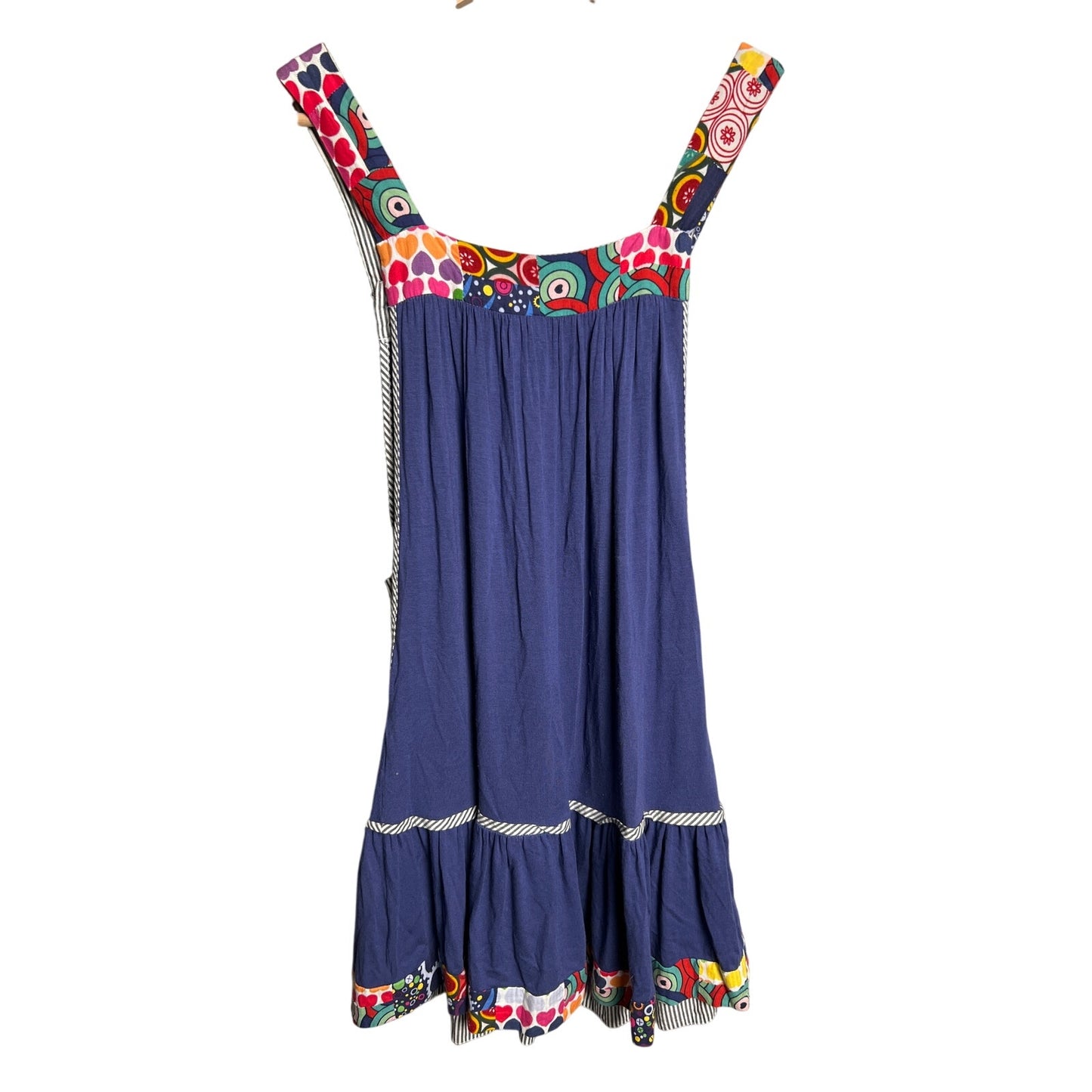 Farm Textured Embroidered Blue Dress *Dimensions In Pictures*