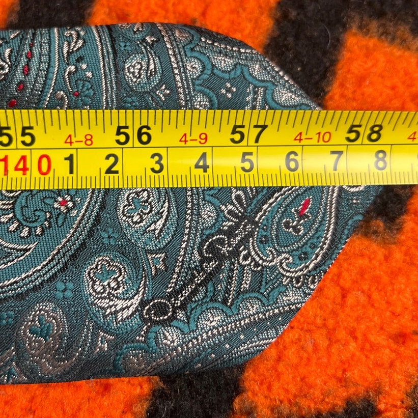 Oscar De La Renta Paisley Blue Red Men Tie