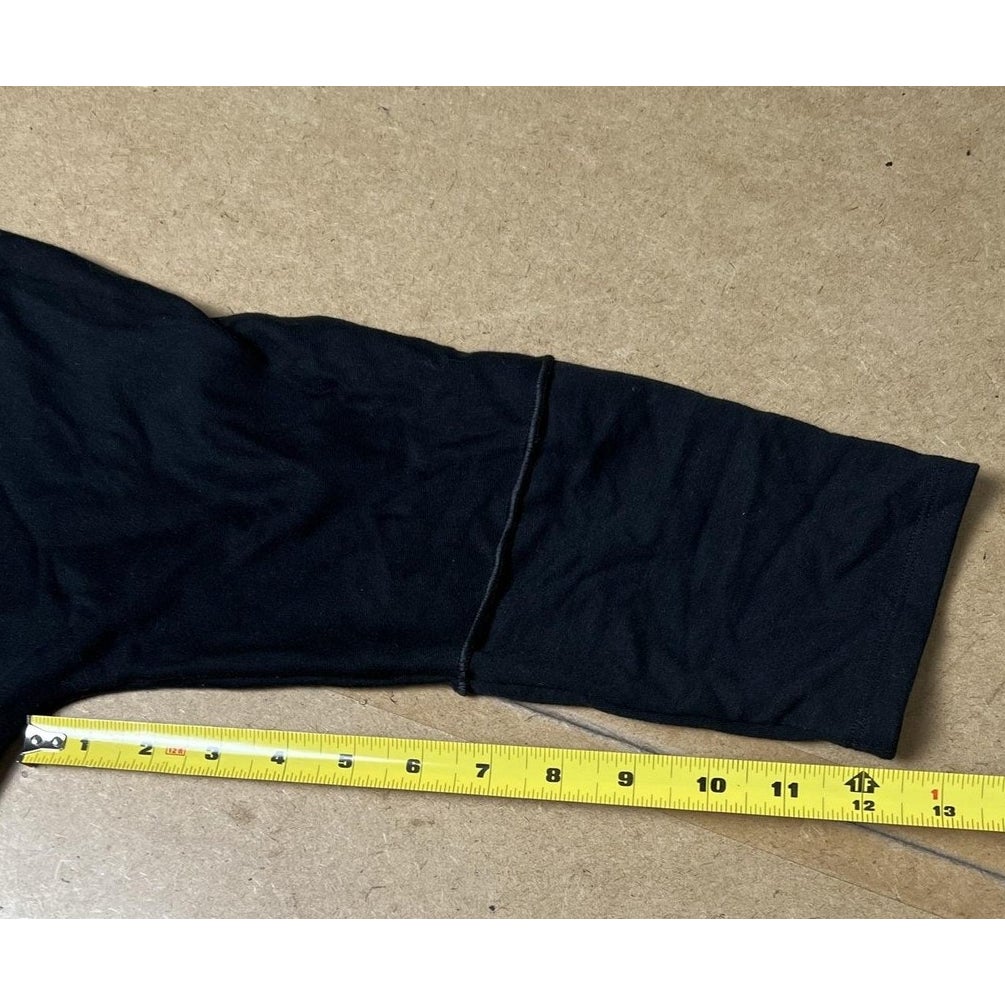 Spanx Tunic Womens 1X Black Crew Neck Jersey Stretch Lightweight Pullover
