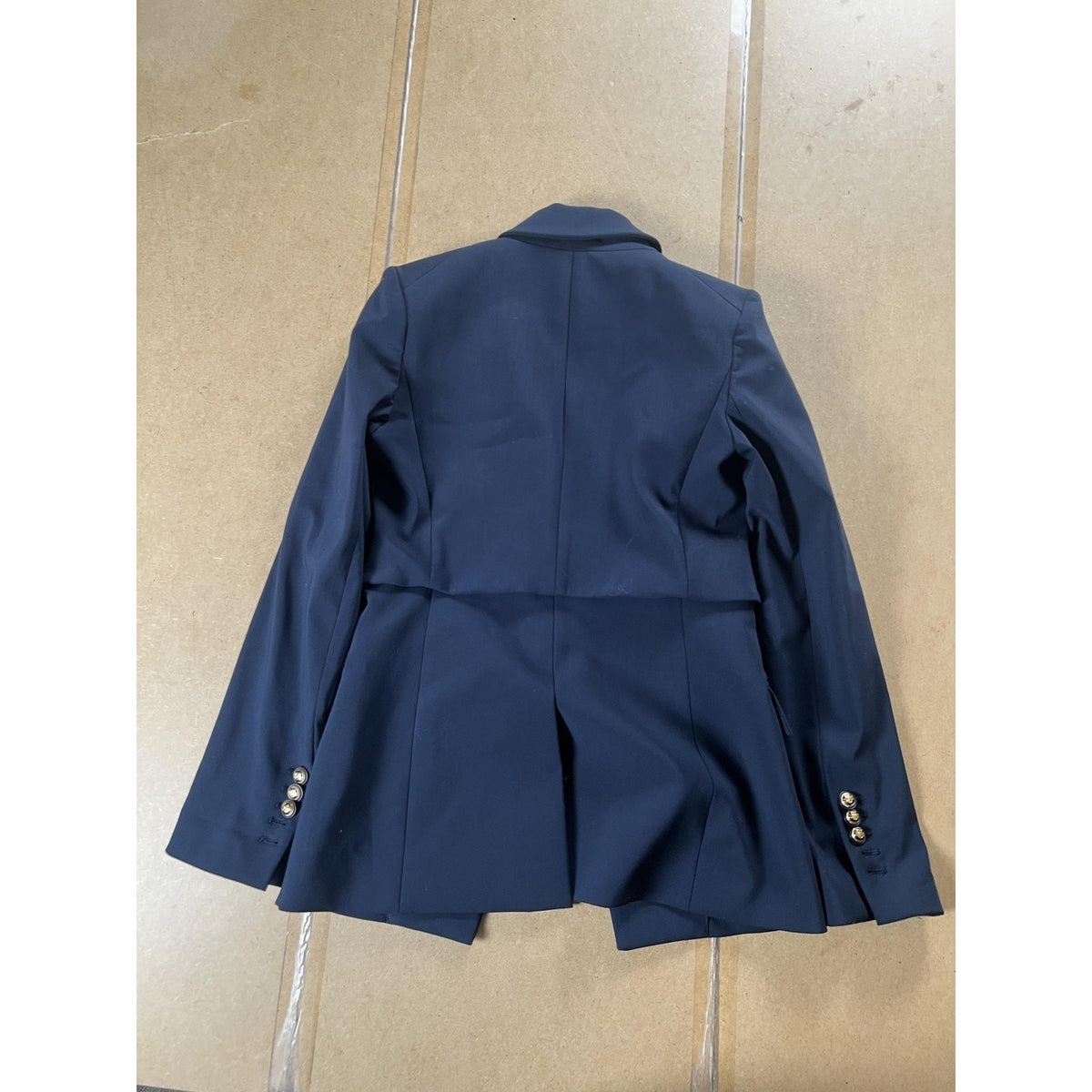 Veronica Beard Blazer Womens 4 Blue Slim Collared Lined Pockets Button