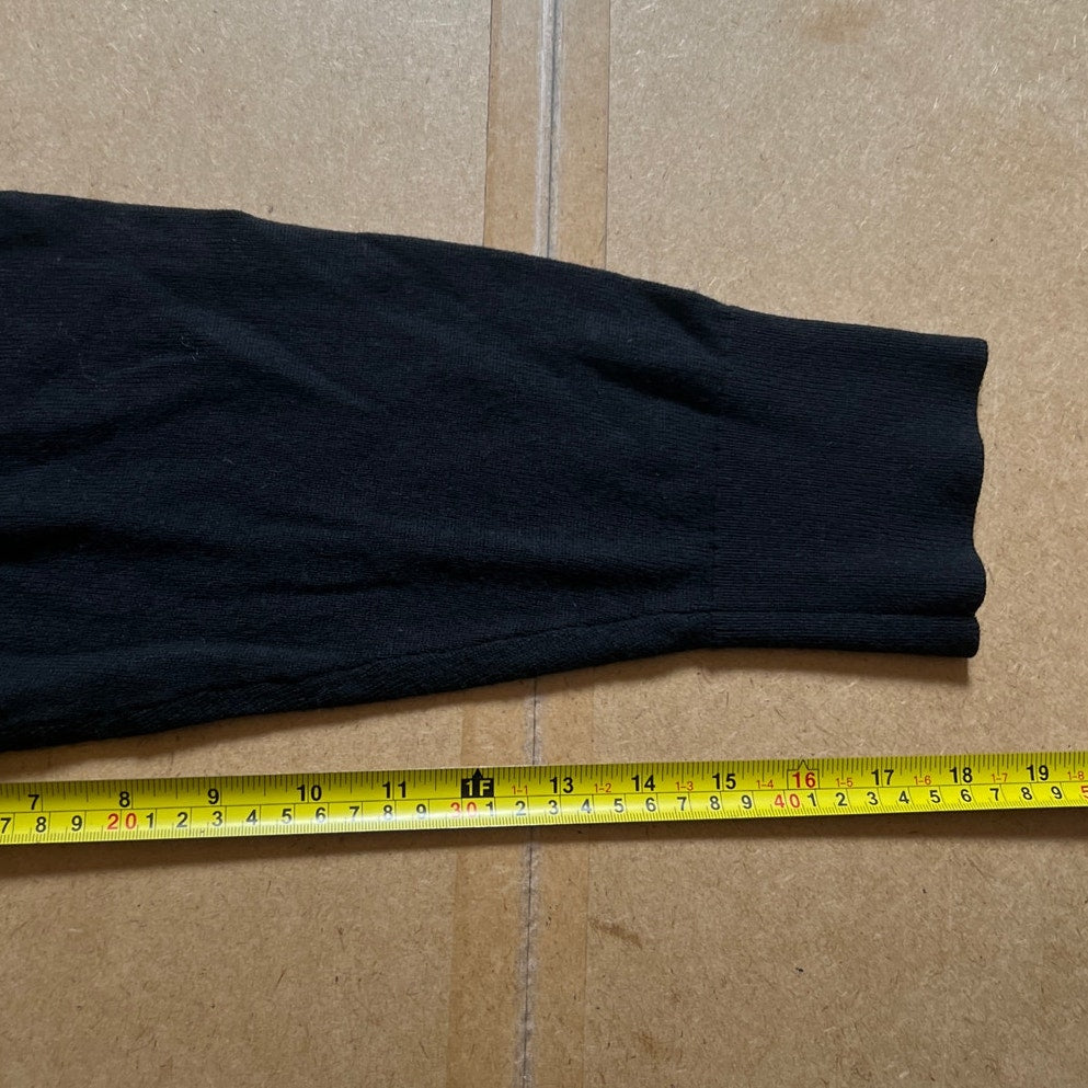 Bonobos Sweater Mens XL Black V-Neck Long Sleeve Fine Merino Wool Lightweight