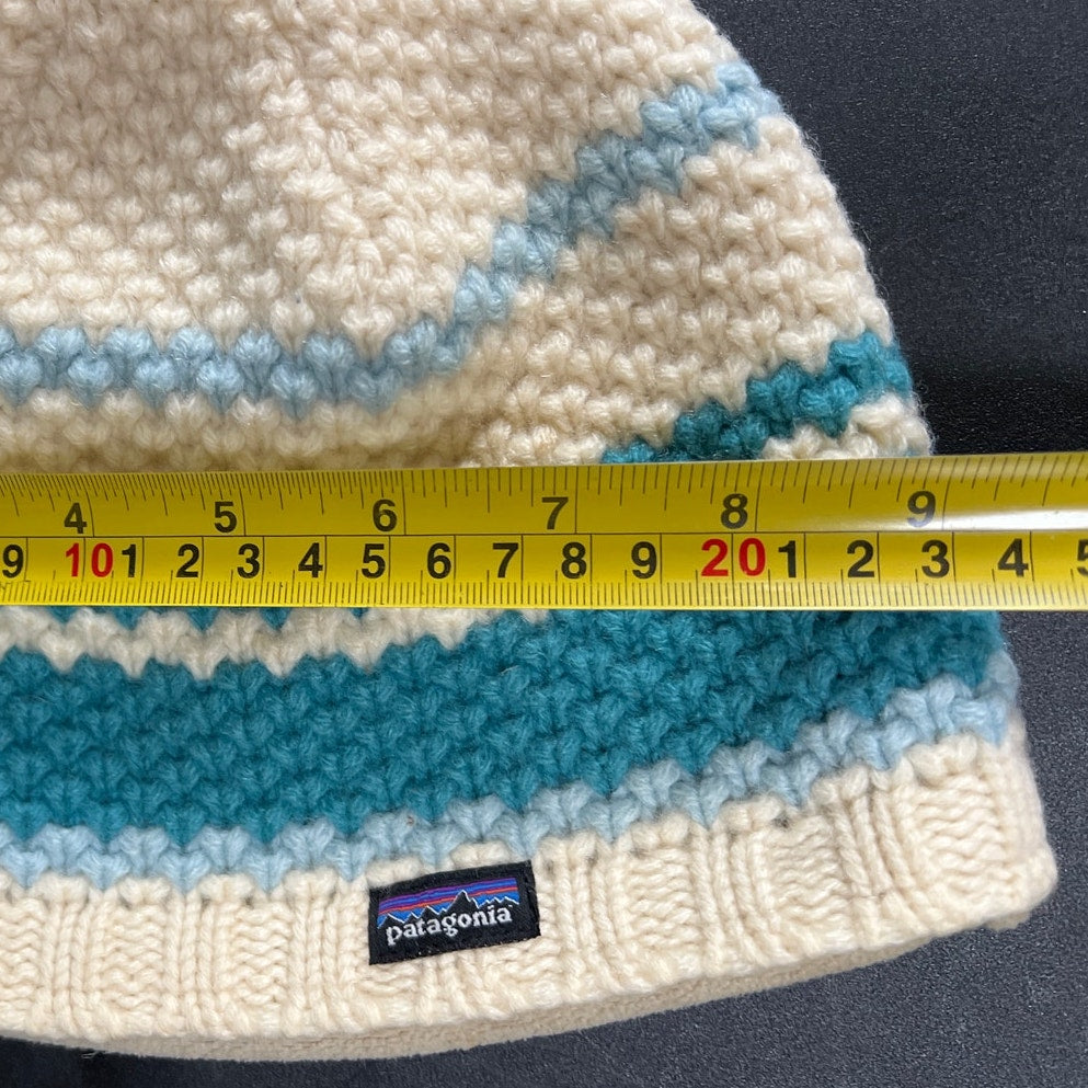 Patagonia Woven Beanie Blue & White Women's One Size