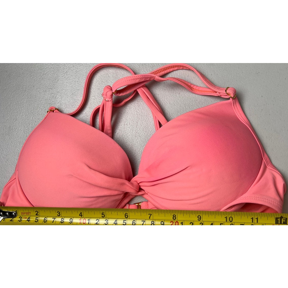 California Sunshine Pink Bikini Top Adjustable Strap Medium