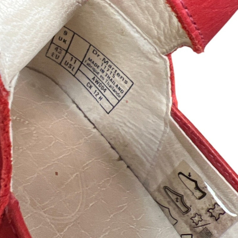 Dr. Marten Red Slip On Size 9 UK Women's US 11 Mary Jane