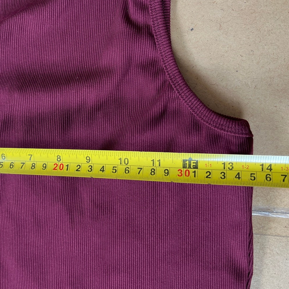 NWT Marika Burgundy Activewear Women Tank Top Size L