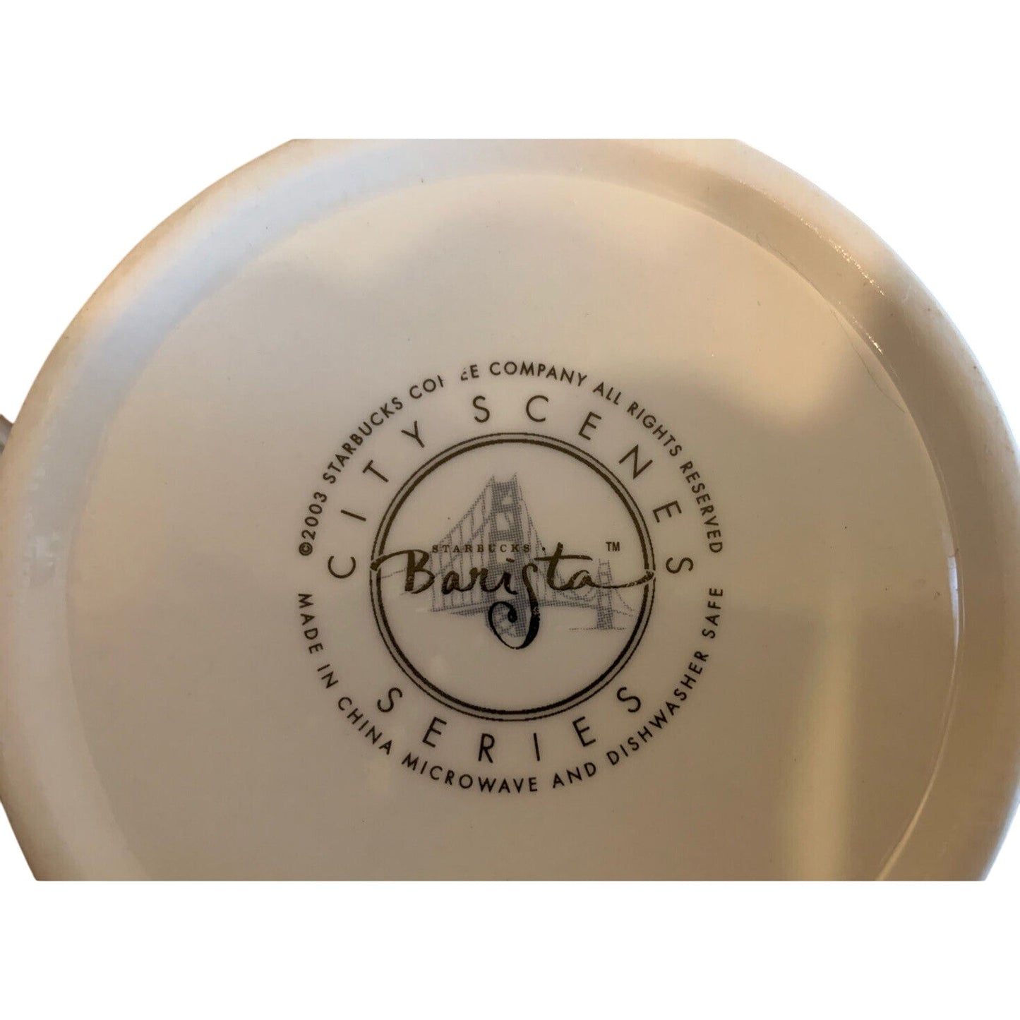 Starbucks 2005 SAN FRANCISCO City Scenes Barista 14oz coffee mug set - Qty 2