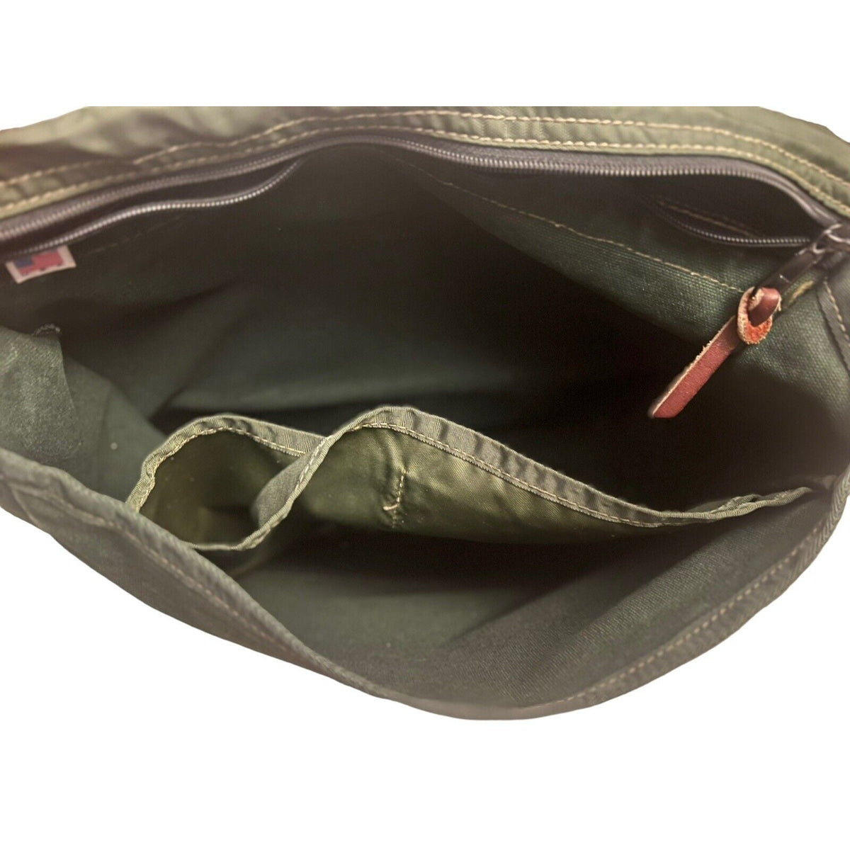 Vintage Wintergreen Outdoor Prod Canvas Leather Messenger Bag Travel Made In USA