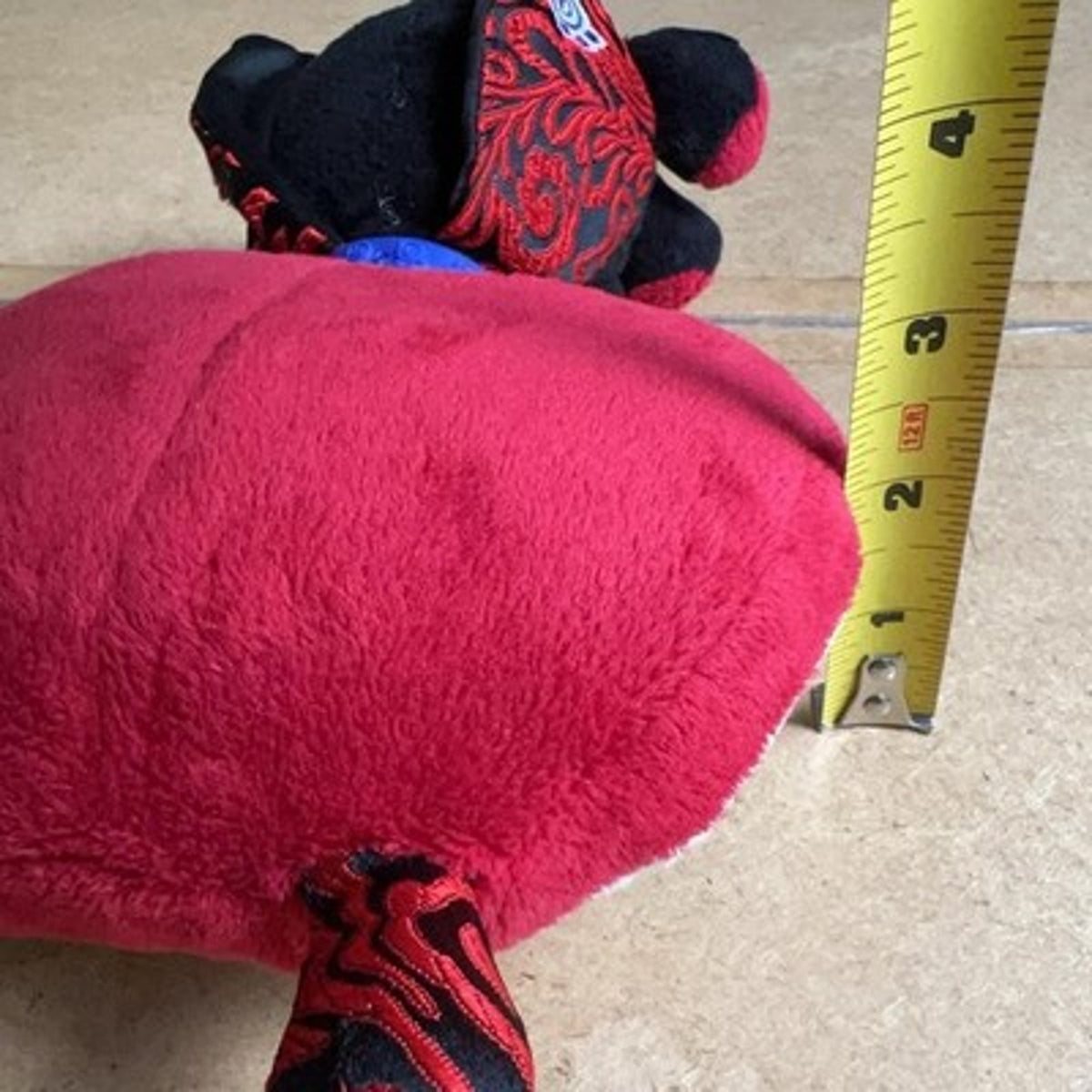 Littlest Pet Shop Ladybug Plush Red Black Small Hasbro LPS Collar Made In China