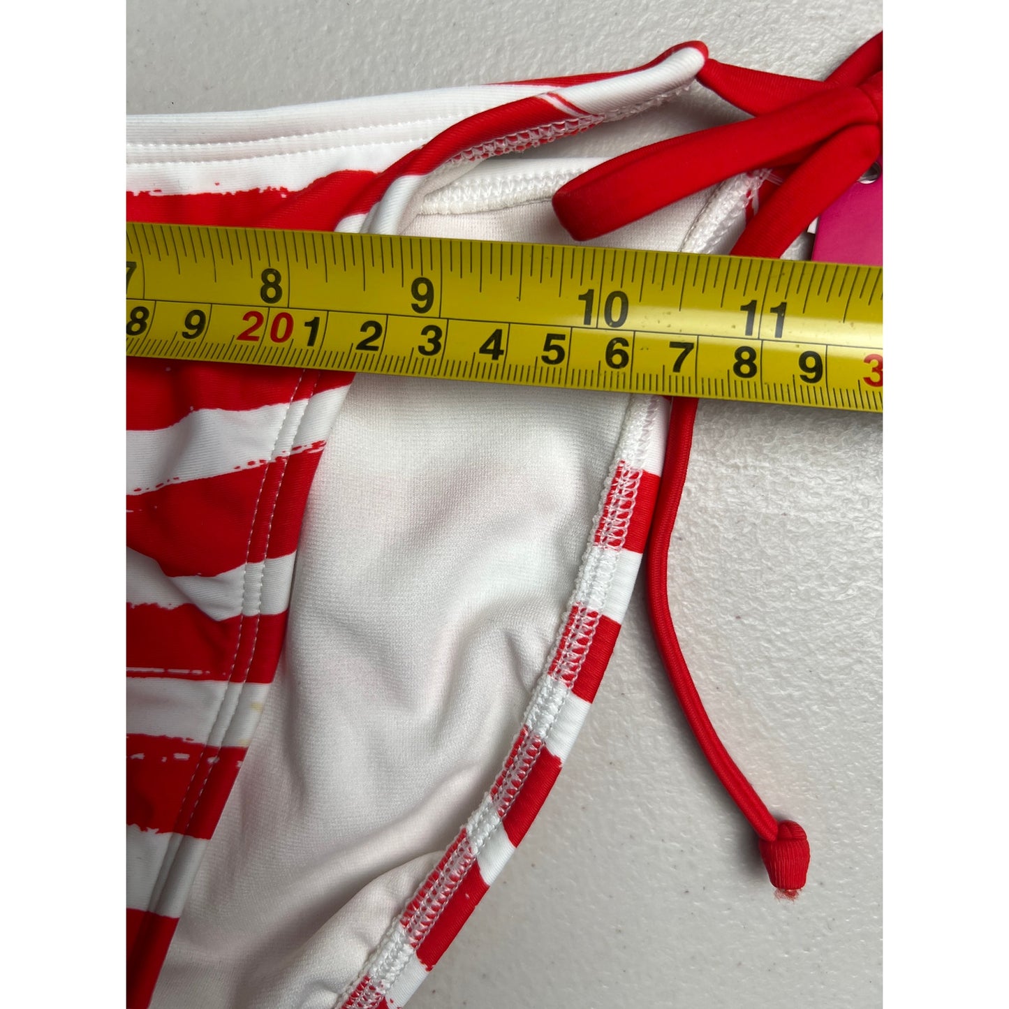 Xhilaration NWT Swim Bottom Striped Red Size Small Side Tie