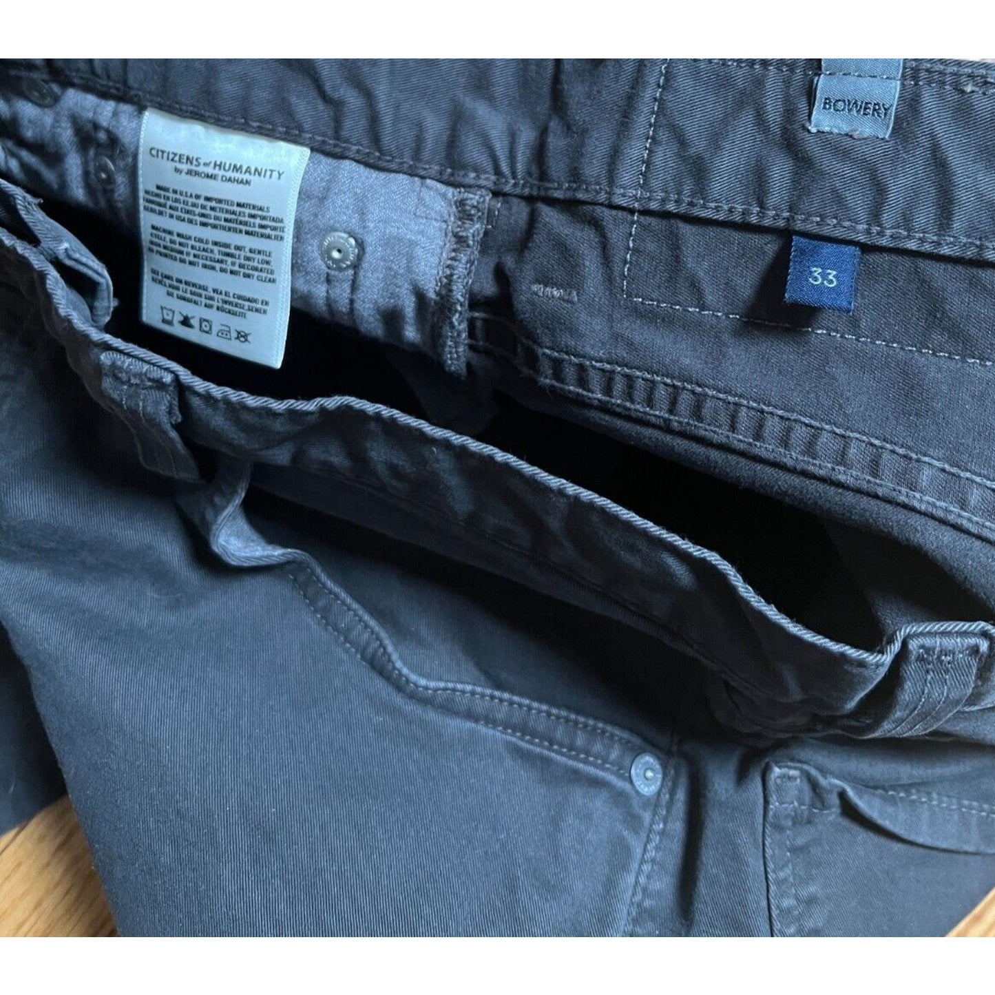 C Of H Man Pocket Pants Mens 33 Grey Straight Leg