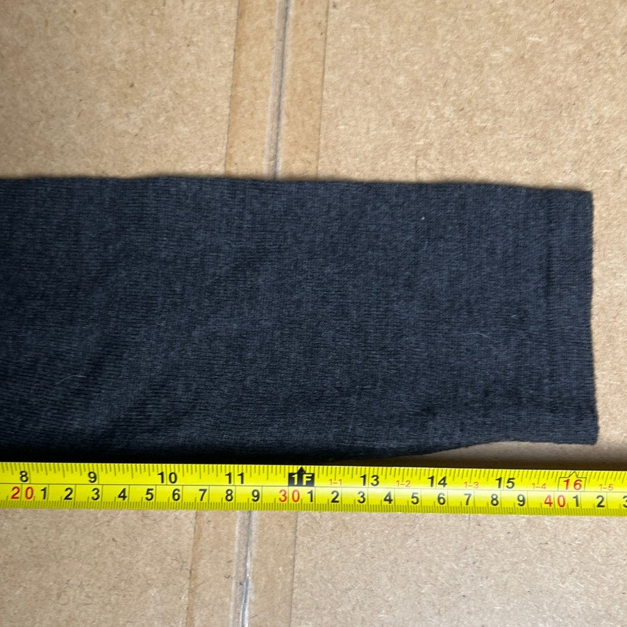 Valerie Bertinelli Gray/Cream 100% Merino Wool Open Cardigan Sz Large