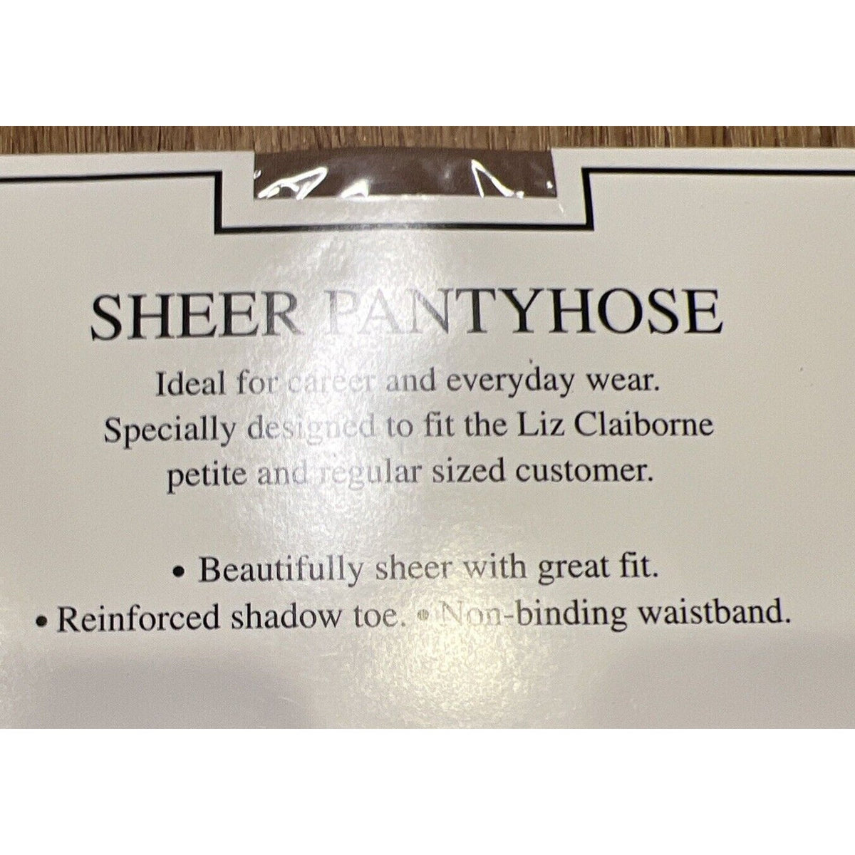Liz Claiborne Sheer Pantyhose Size LONG Color Flax Style 7647