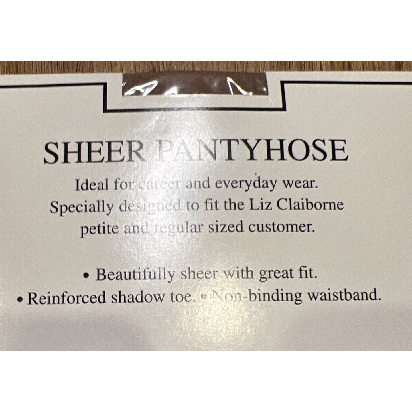 Liz Claiborne Sheer Pantyhose Size LONG Color Flax Style 7647