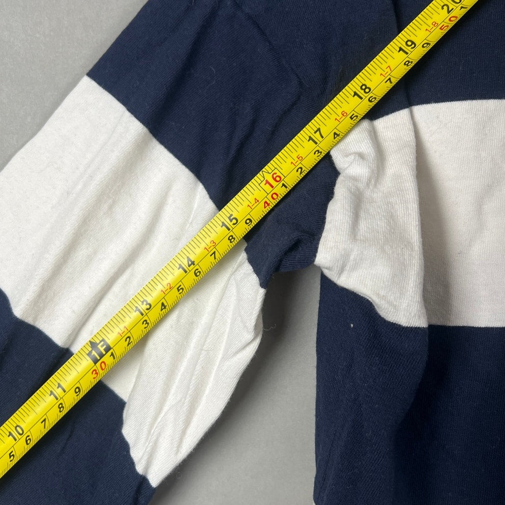 Madewell Blue & White Striped Flare Sleeved Top Size S