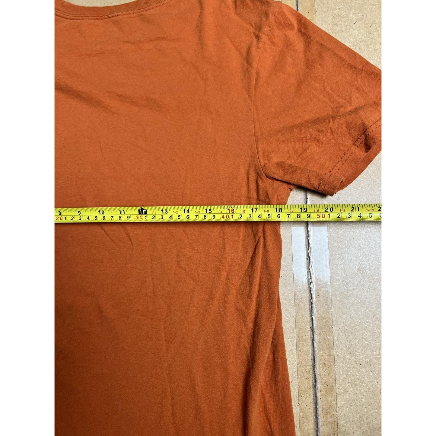 Miner Brewing Co Shirt Mens M Orange Cotton Crew Neck Graphic Print Front