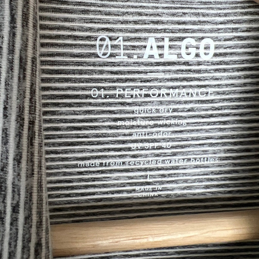 01. Algo Large Polo Striped Shirt Mens Large L Jack Performance Gray