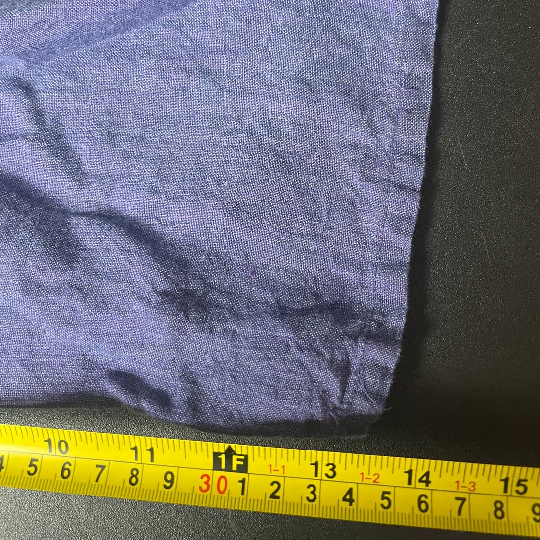 Eileen Fisher Blue Linen Button Front Top Women's Size Large