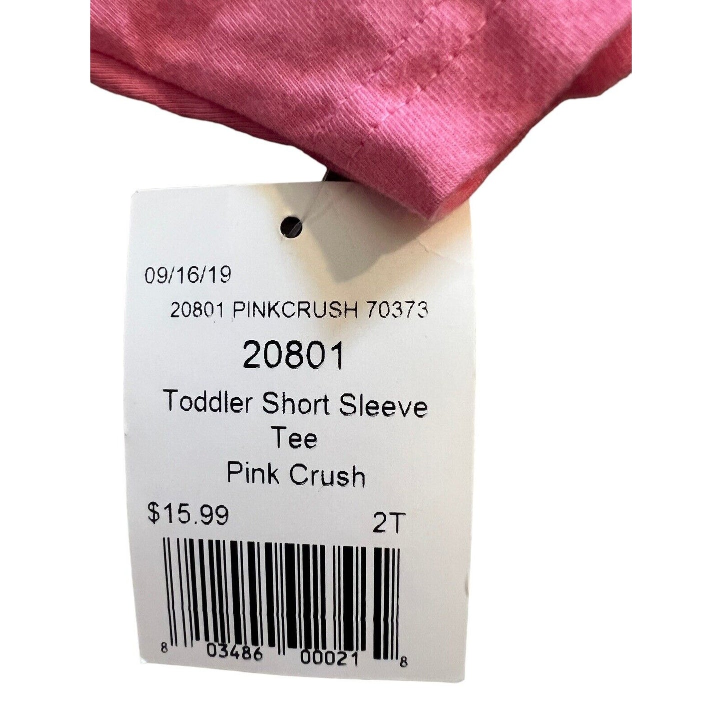 WISCONSIN BADGERS Cotton Pink 2T Toddle Short Sleeve T-Shirt College Kids NWT