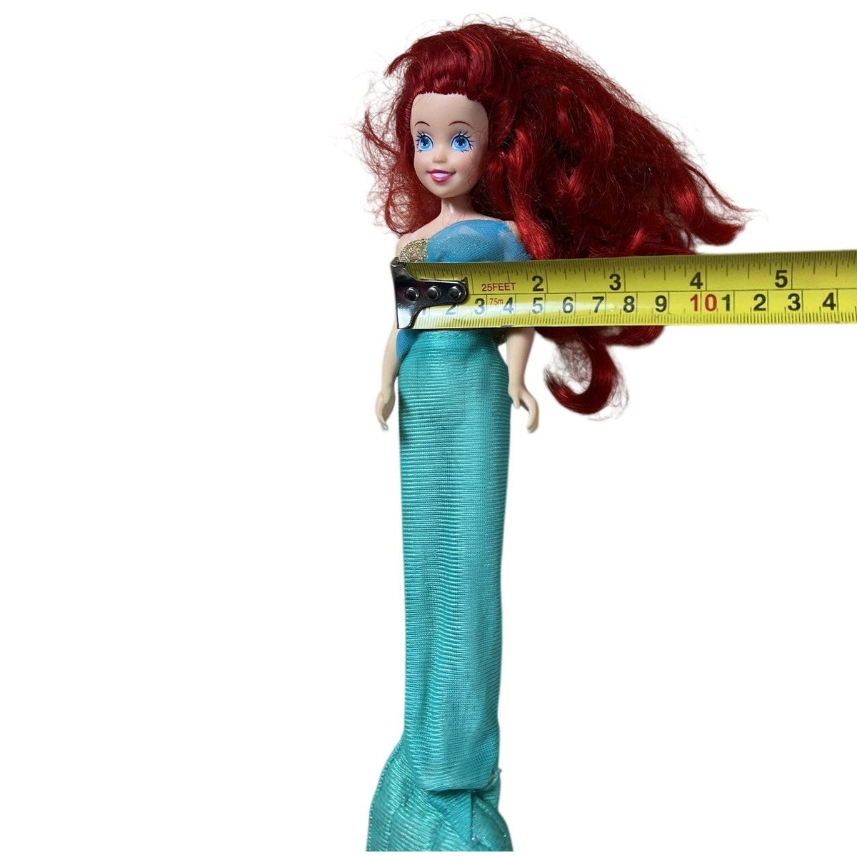 Vintage Disney Ariel Mermaid Doll The Little Mermaid Red Hair Teal Tail 11 Inch