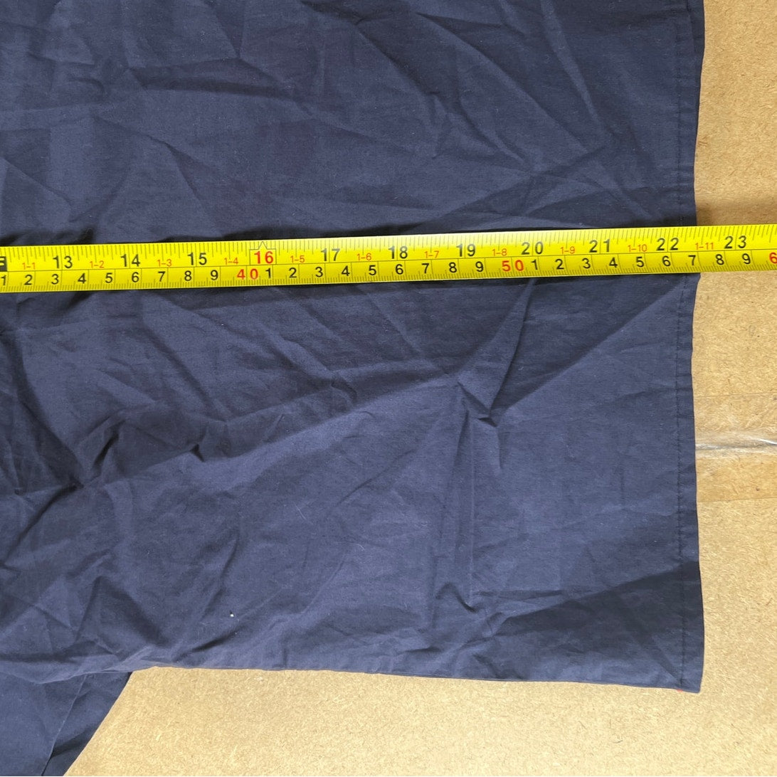 Xirena Navy Blur Short-Sleeve Button Down Women Size XL