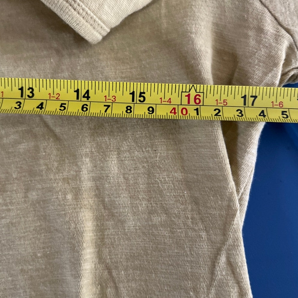 Sundance Women's Medium Top Tunic Tee Cross Hem mustard yellow Long Sleeve