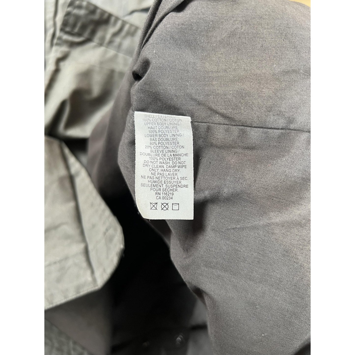 Steven Alan Hooded Parka Jacket Medium Gray Canvas Cotton Zip External Pockets