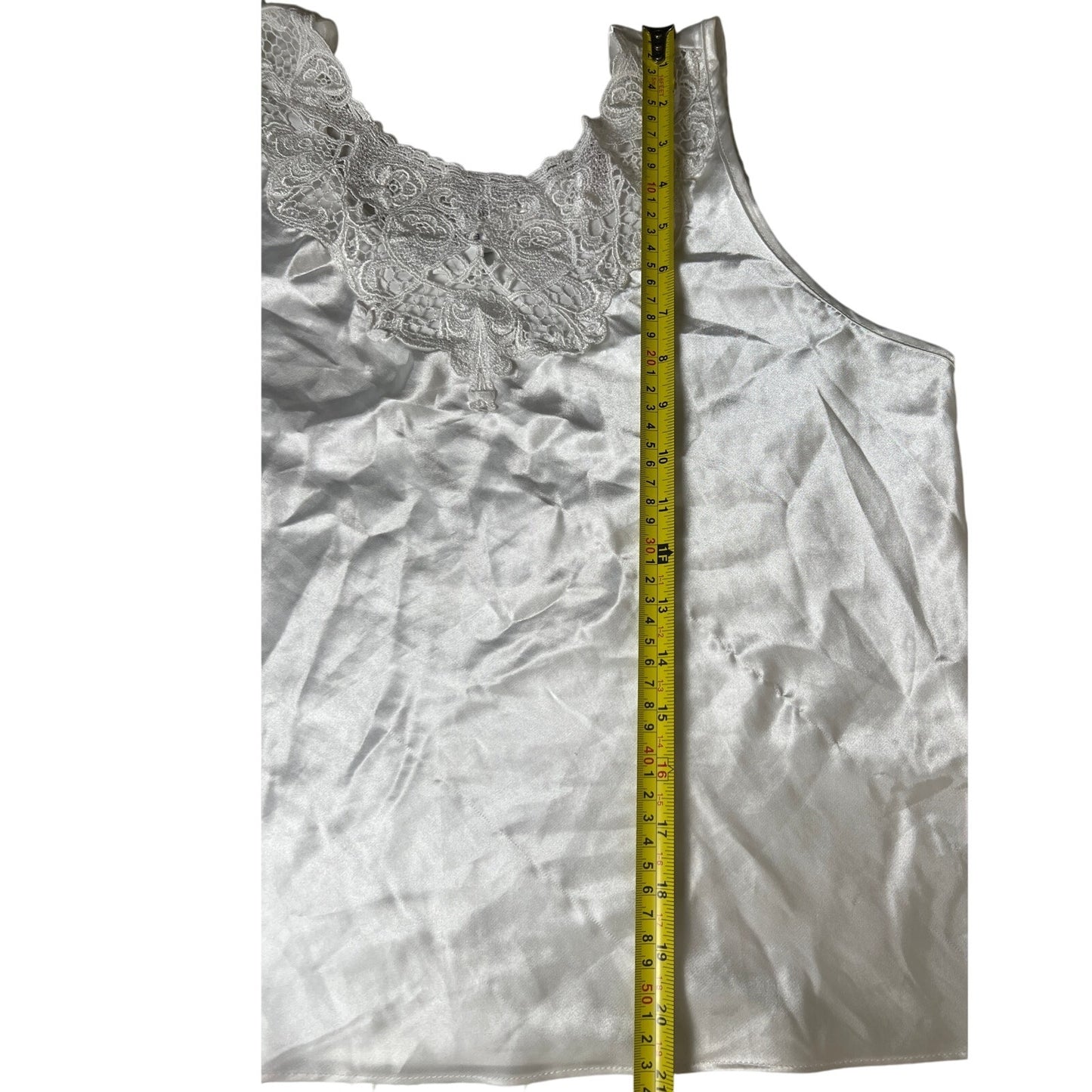 Cinema Etoile White Satin Shirt Size Large L